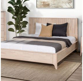 Gervais White Wash Queen Platform Bed