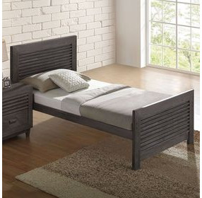 Griffin Charcoal Brown Twin Bunk Bed