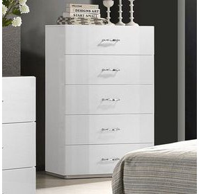 Stoholm White 5 Drawer Chest