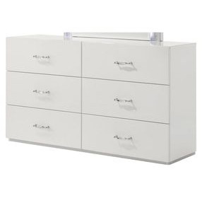 Stoholm White 6 Drawer Dresser