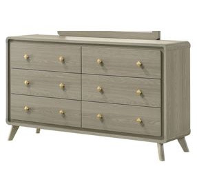 Rainier Gray 6 Drawer Dresser