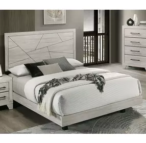 Dubuque Light Gray Queen Platform Bed
