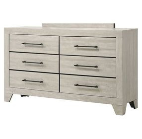 Dubuque Light Gray 6 Drawer Dresser