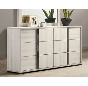 Horten White Wash 6 Drawer Dresser
