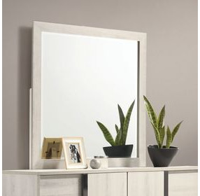 Horten White Wash Square Dresser Mirror