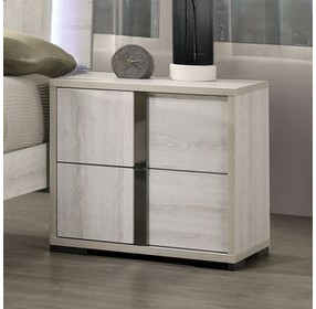 Horten White Wash 2 Drawer Nightstand