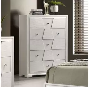 Holsted White 5 Drawer Chest