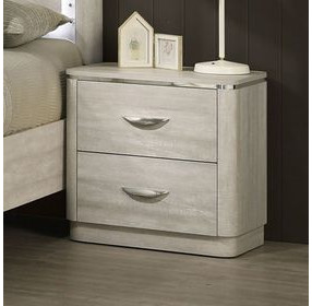 Farsund Dusty Gray 2 Drawer Nightstand