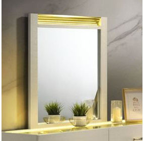 Lucida Beige Rectangular Dresser Mirror with LED