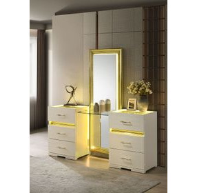 Lucida Beige Vanity with Mirror and LED