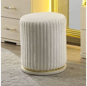 Lucida Beige Vanity Stool