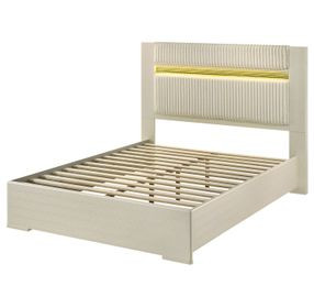 Lucida Upholstered Panel Bed with LED
