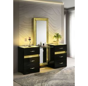 Lucida Black Vanity with Mirror and LED