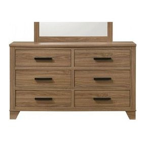 Panelli Walnut 6 Drawer Dresser