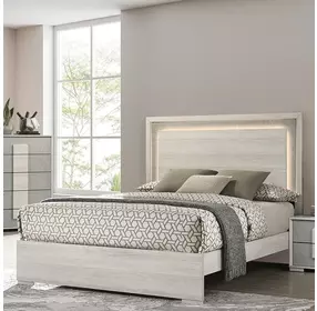Lincolt Panel Bed with LED Light