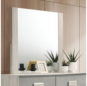 Lincolt White Wash Rectangular Dresser Mirror