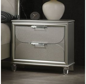 Sheridan Silver 2 Drawer Nightstand
