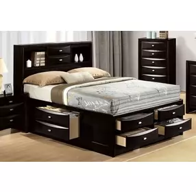 Zosimo Black Full Storage Platform Bed