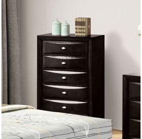 Zosimo Black 5 Drawer Chest