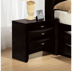 Zosimo Black 3 Drawer Nightstand