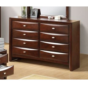 Zosimo Dark Cherry 8 Drawer Dresser