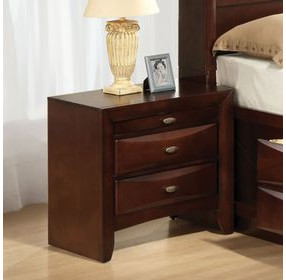Zosimo Dark Cherry 3 Drawer Nightstand