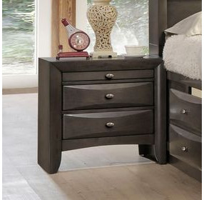 Zosimo Gray 3 Drawer Nightstand