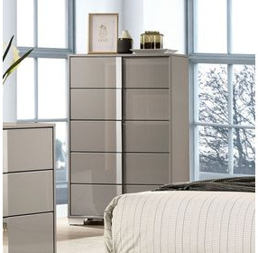 Sinistra Light Taupe 5 Drawer Chest