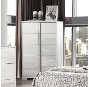 Sinistra White 5 Drawer Chest