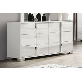 Sinistra White 6 Drawer Dresser