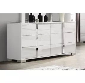 Sinistra White 6 Drawer Dresser