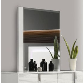 Sinistra White Rectangular Dresser Mirror