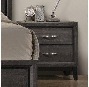 Errico Gray 2 Drawer Nightstand