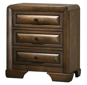 Caerwys Brown 3 Drawer Nightstand