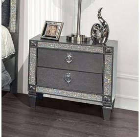 Lyanne Gray 2 Drawer Nightstand