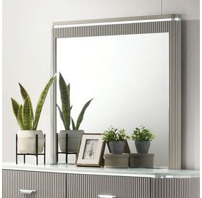 Aldridge Light Gray Rectangular Dresser Mirror