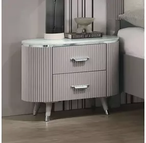 Aldridge Light Gray 2 Drawer Nightstand