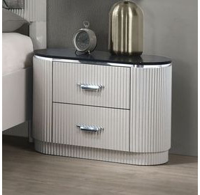 Aldgate Light Gray 2 Drawer Nightstand