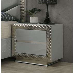 Ventnor Gray 2 Drawer Nightstand