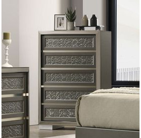 Leyland Dark Gray 5 Drawer Chest