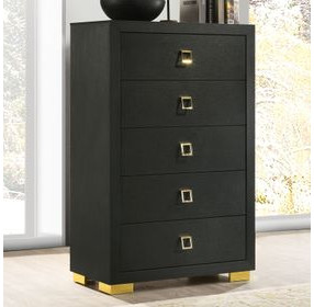 Latimer Black 5 Drawer Chest
