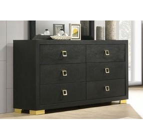 Latimer Black 6 Drawer Dresser