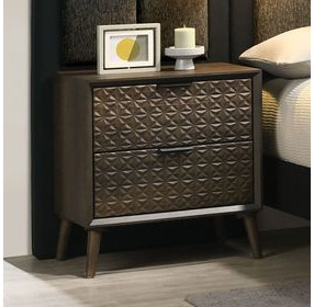 Chalfont Dark Brown 2 Drawer Nightstand