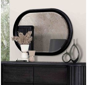Hildesheim Black Rectangular Dresser Mirror