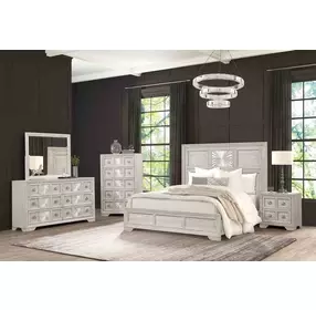 Argenthart Light Gray Panel Bedroom Set