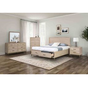 Sandnes Light Oak Storage Panel Bedroom Set