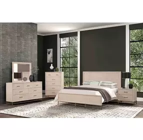 Sandnes Light Oak Panel Bedroom Set