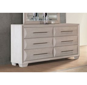 Hinwitz White Oak 6 Drawer Dresser