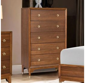 Hepburne Walnut 5 Drawer Chest