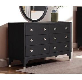 Torrance Black 6 Drawer Dresser